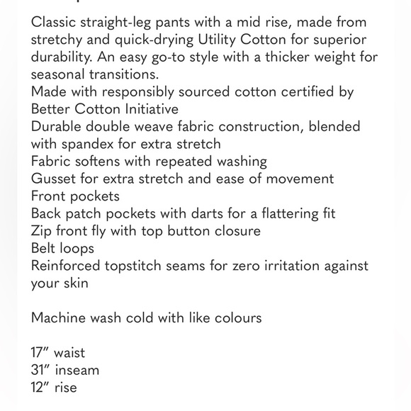 NWT Kit and Ace Aspen Straight Leg White High Rise Modern Trouser Pant - Picture 3 of 7